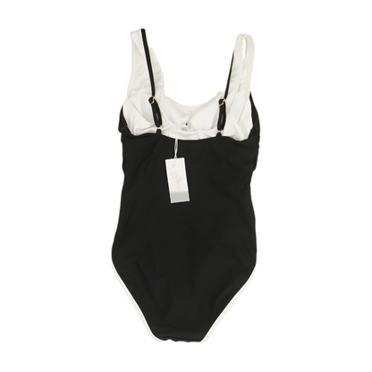 Black Color Block One-Piece