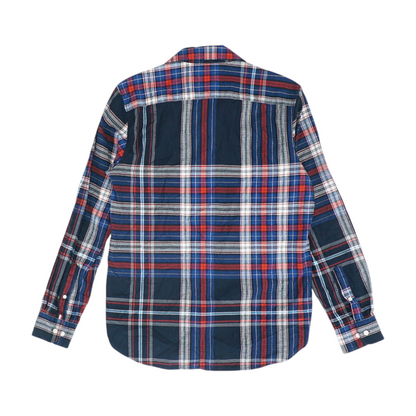 Blue Plaid Long Sleeve Button Down