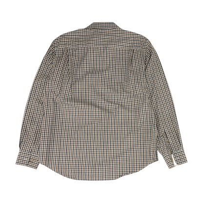 Brown Check Long Sleeve Button Down