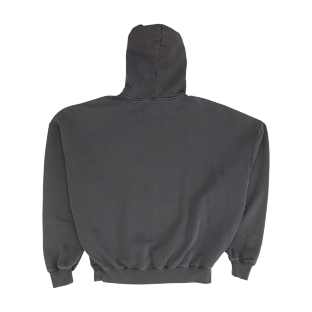 Gray Solid Hoodie Pullover