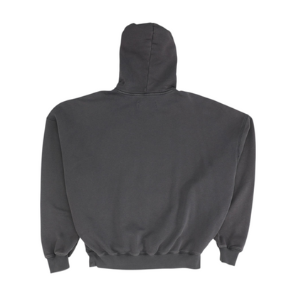 Gray Solid Hoodie Pullover