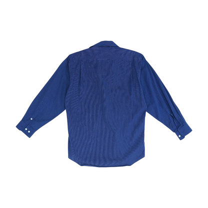 Navy Striped Long Sleeve Button Down