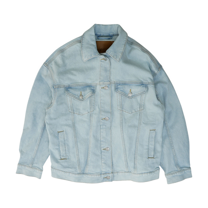 Blue Solid Denim Jacket