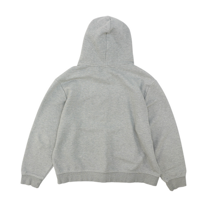 Gray Solid Hoodie Pullover