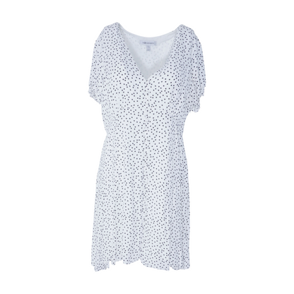 White Polka Dot Mini Dress