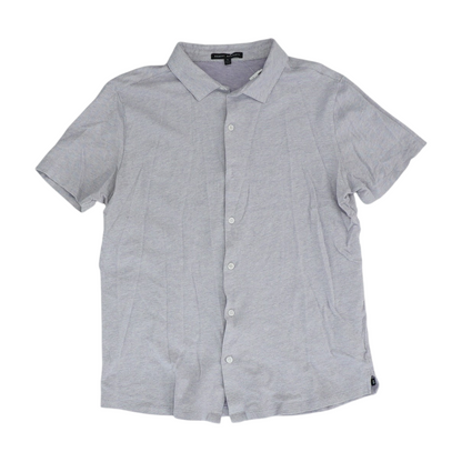 Lavender Chevron Short Sleeve Button Down