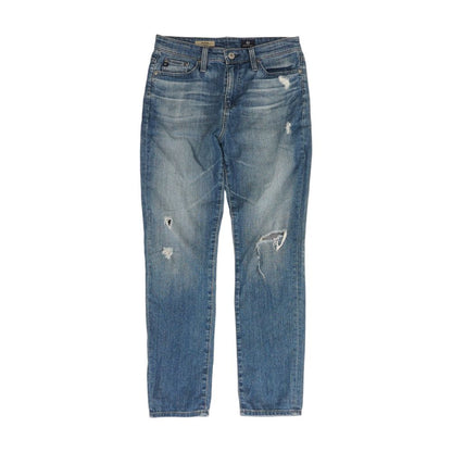 Blue High Rise Skinny Leg Jeans