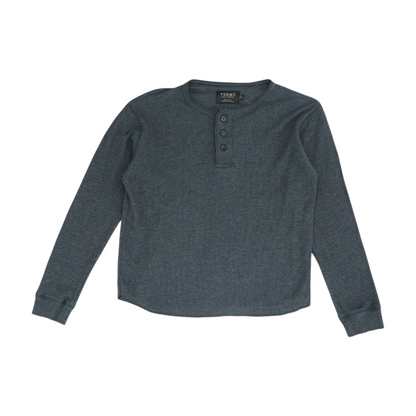 Blue Solid Henley T-Shirt