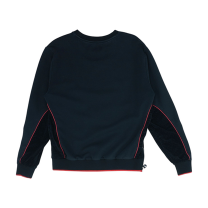 Black Solid Sweatshirt Pullover