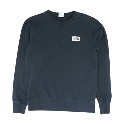 Black Solid Sweatshirt Pullover