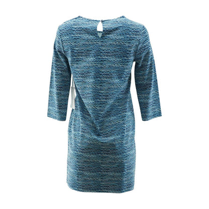 Blue Graphic Midi Dress