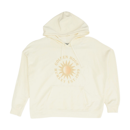 Yellow Solid Hoodie Pullover