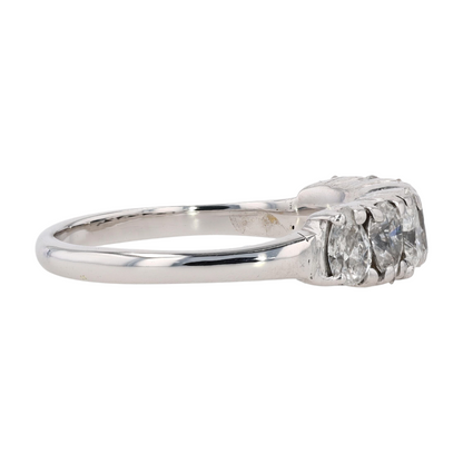 1 3/8 ctw 10K White Gold Diamond Band Ring
