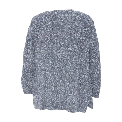 Gray Abstract Cardigan Sweater