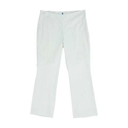 Beige Striped Regular Pants