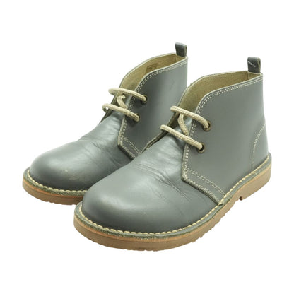 Gray Leather Boots