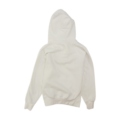 White Solid Hoodie Pullover