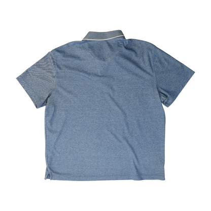Blue Solid Short Sleeve Polo