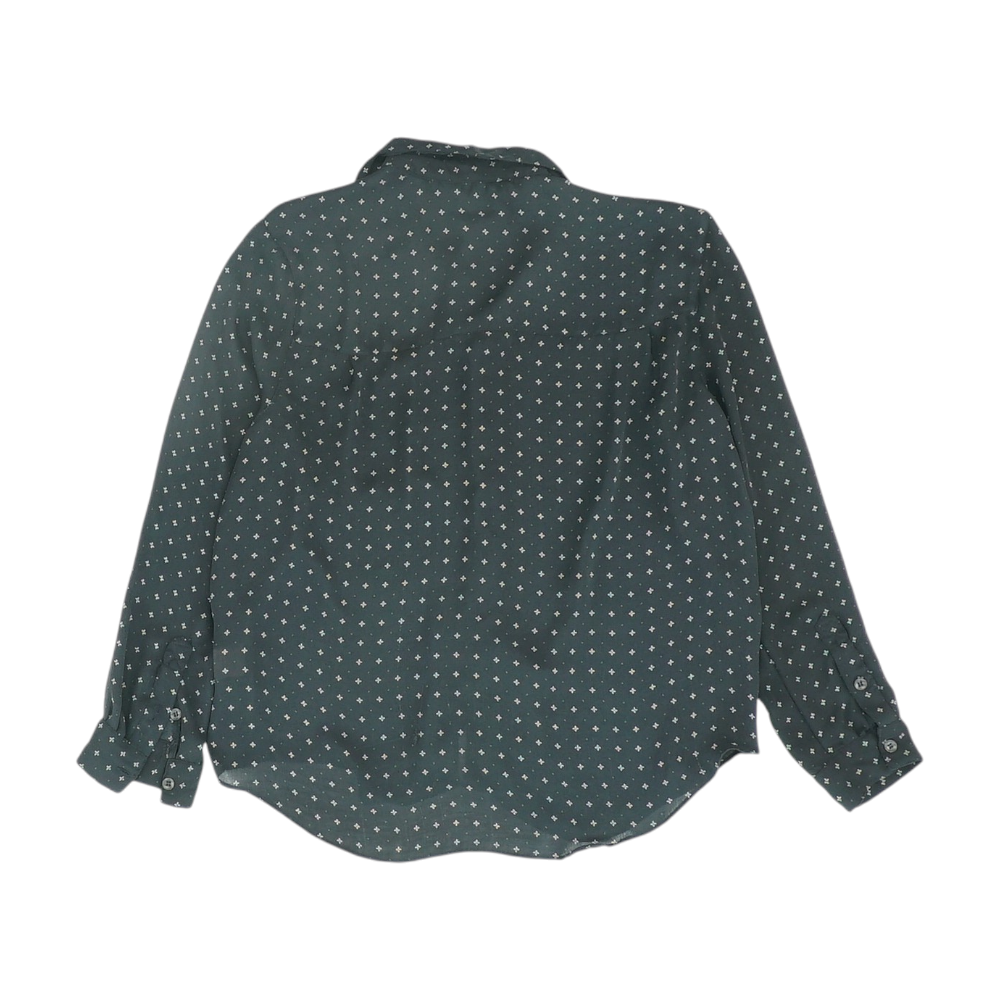 Black Print Button Down