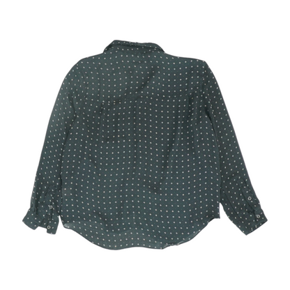 Black Print Button Down