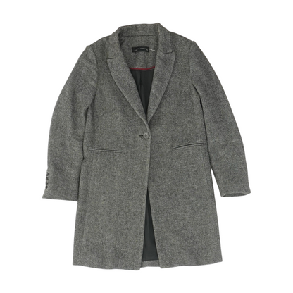 Black Herringbone Coat