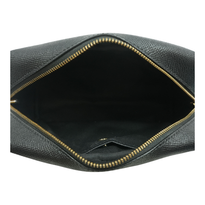 Black Solid Makeup Bag