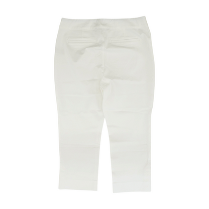 White Solid Chino Capris