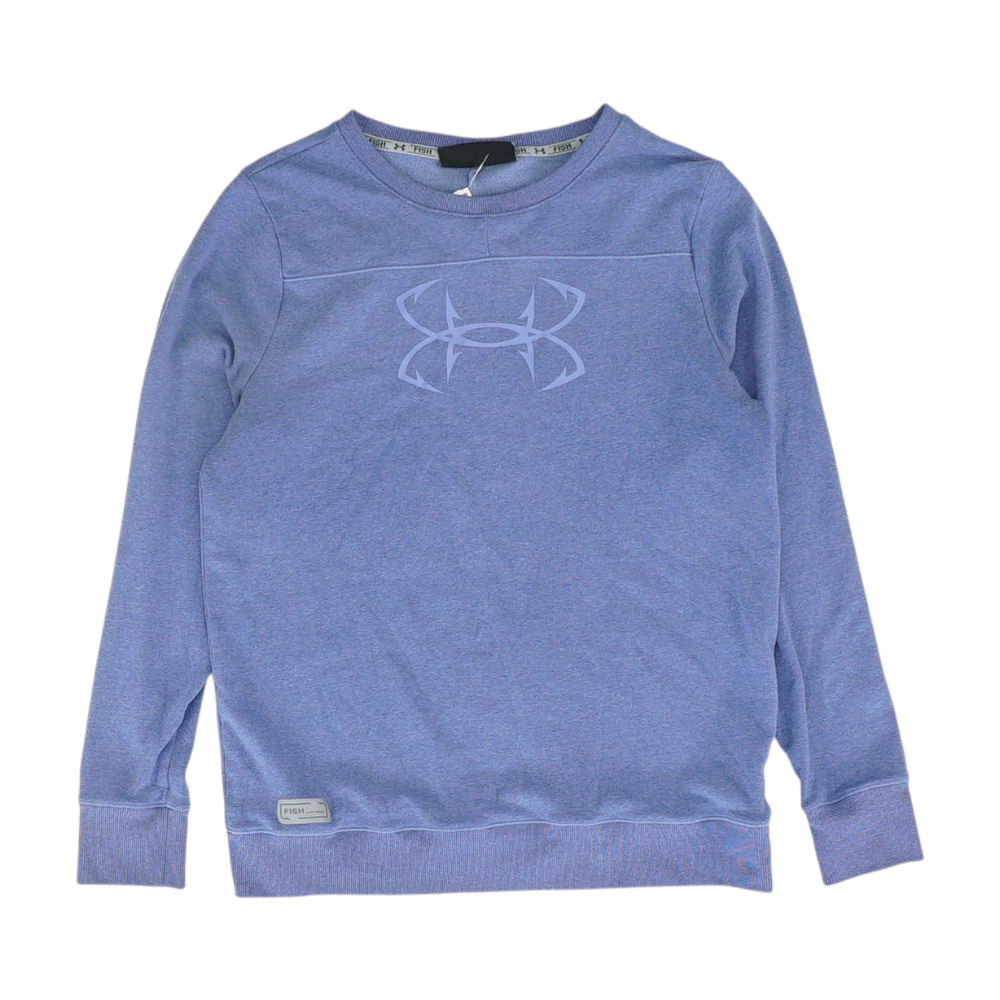 Blue Solid Sweatshirt Pullover