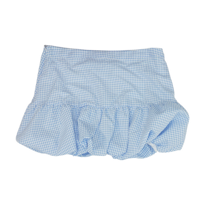 Blue Check Mini Skirt