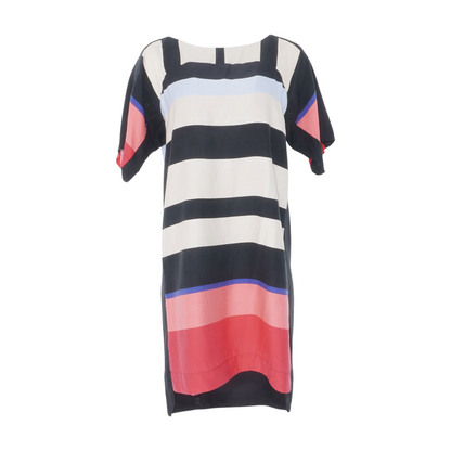 Black Striped Midi Dress