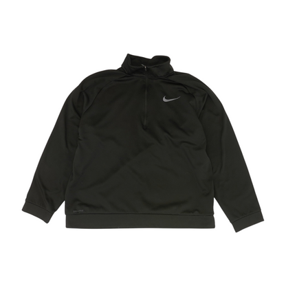 Black Solid 1/4 Zip Pullover