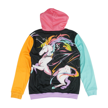 Black Color Block Hoodie Pullover