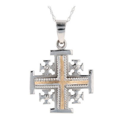 14K Two-Tone Gold Pendant Necklace