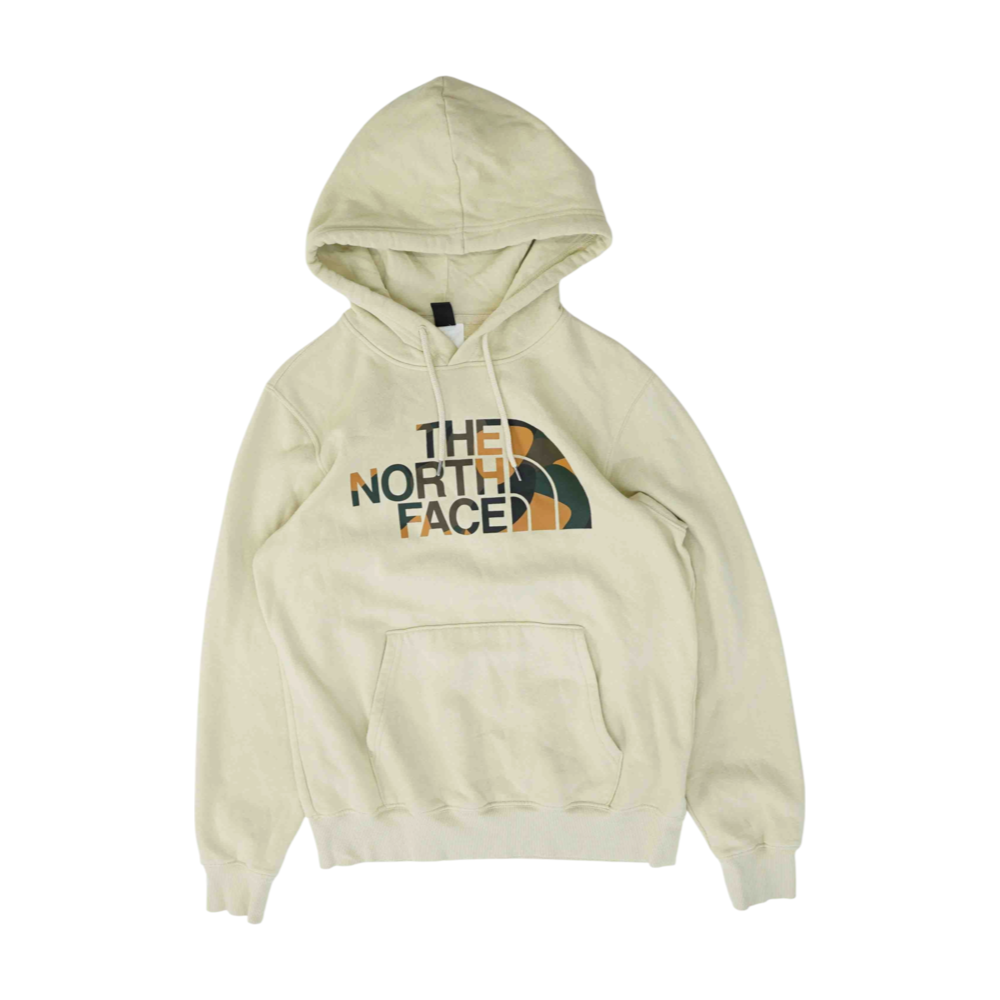 Beige Solid Hoodie Pullover