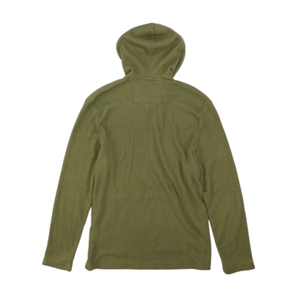 Green Solid Hoodie Pullover