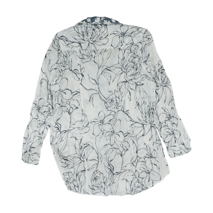 White Floral Button Down