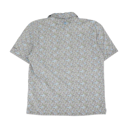 Beige Print Short Sleeve Polo