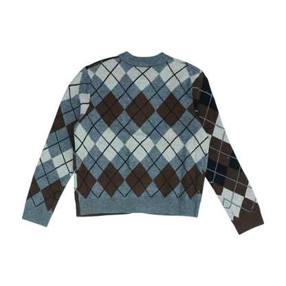 Multi Argyle Cardigan Sweater