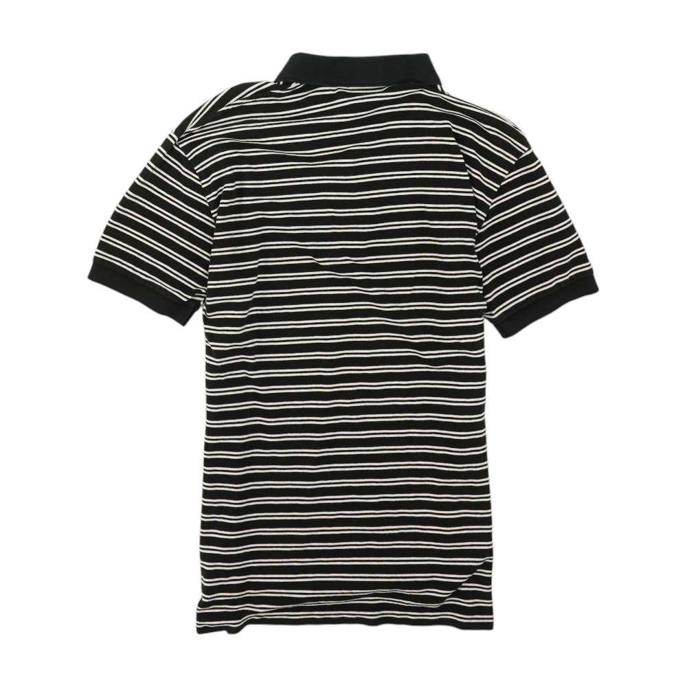 Black Striped Short Sleeve Polo