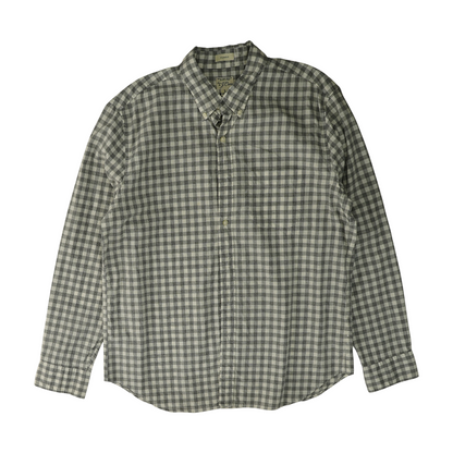 Gray Check Long Sleeve Button Down