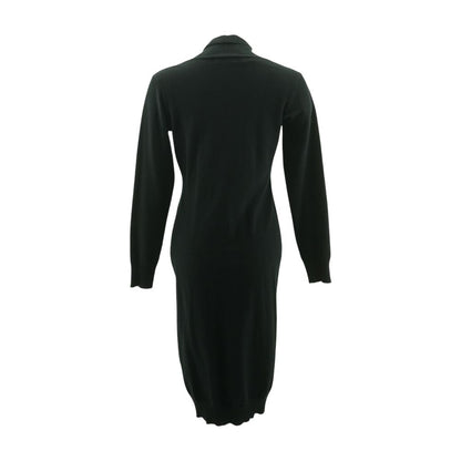 Black Solid Cardigan Sweater