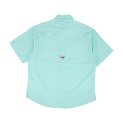 Turquoise Solid Outdoor Button Down