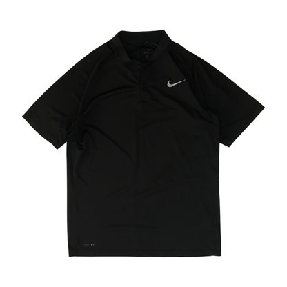 Black Solid Henley T-Shirt