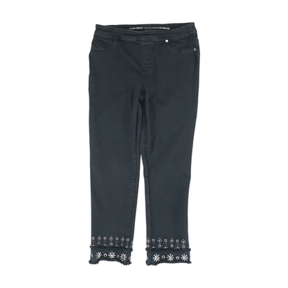 Black High Rise Straight Leg Jeans