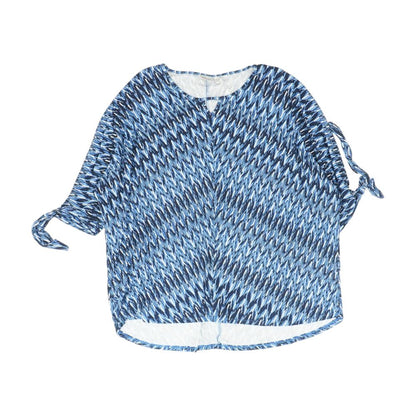 Blue Graphic Blouse