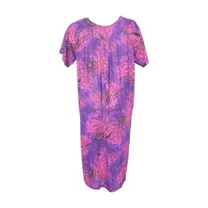 Purple Graphic Midi Dress