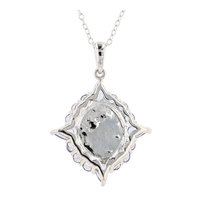 Sterling Silver Opal Pendant Necklace