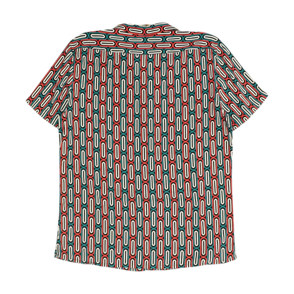 Multi Abstract Short Sleeve Button Down