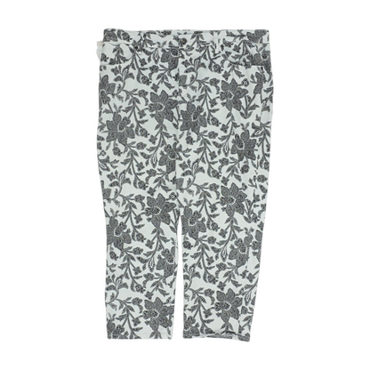 White Print Regular Pants