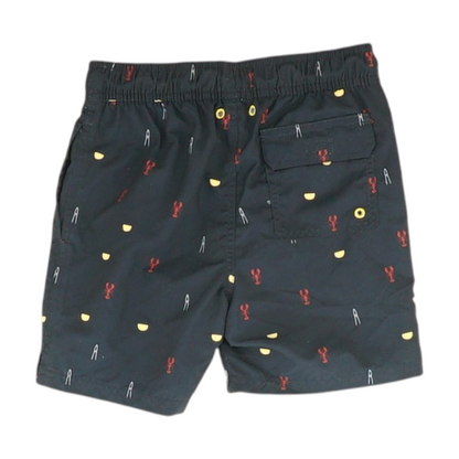 Navy Graphic Swim Bottom